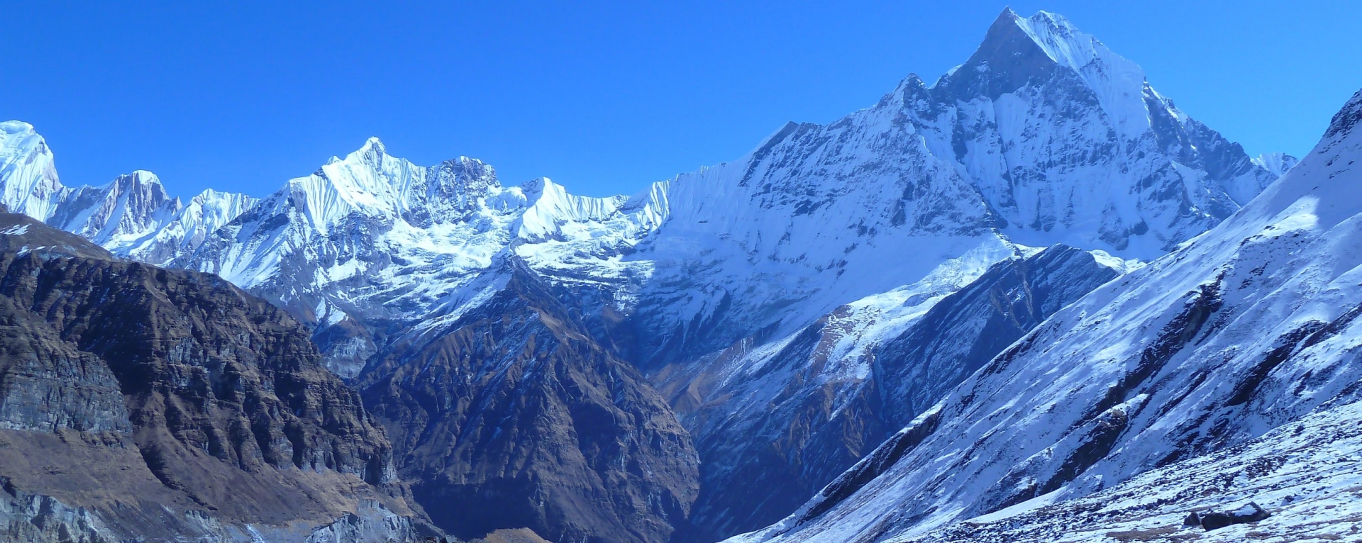 The view of Machhapuchre mountain from ABC(4130m), Nepal
